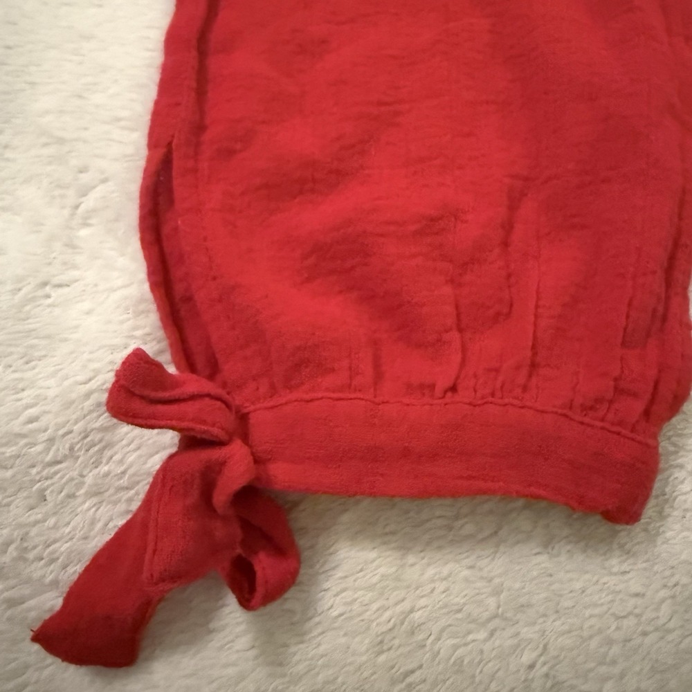 Free People Karan Strapless Smocked Floral Red Jumpsuit Size XS Boho Festival - Picture 13 of 15